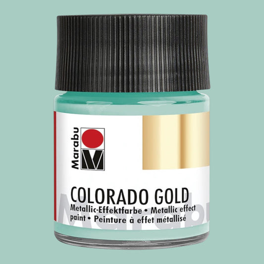 Marabu Colorado Gold Metallic-Effektfarbe , Grün-Silber 761