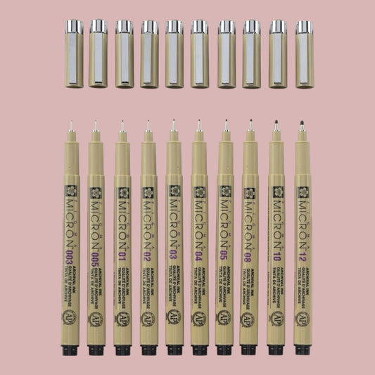 Sakura Pigma Micron – 10er Fineliner Set