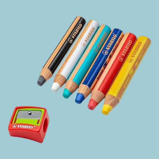 STABILO woody 3 in 1 ARTY – 6er Set + Spitzer