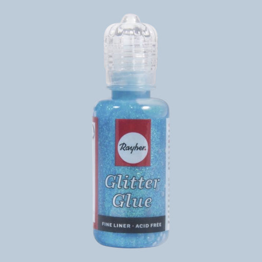 Rayher Glitter-Glue – 20 ml, irisierend, Hellblau
