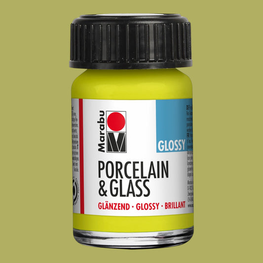 Marabu Transparent Glas- und Porzellanfarbe, Reseda 061, 15 ml