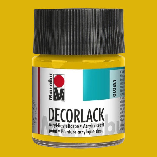 Marabu Decorlack Acryl Glanz Mittelgelb 021