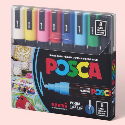 Uni Posca Acrylmarker PC-5M - 8 Marker 1.8- 2.5 mm
