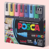 Uni Posca Acrylic Marker PC-5M - 8 Markers 1.8- 2.5 mm