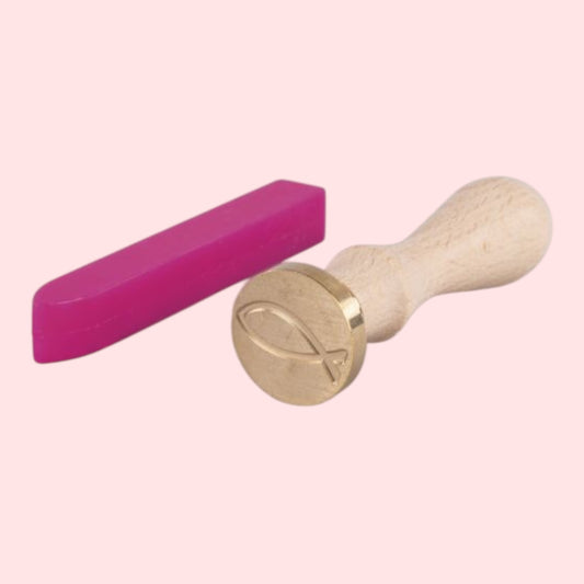 Rayher Siegelwachs-Set Fisch, Pink, 2,5 cm