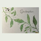 Postkarte „Dankeschön – Grüner Zweig“