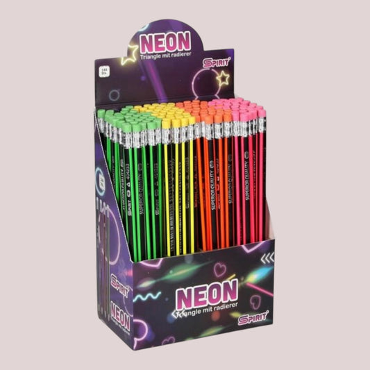 Bleistift mit Radiergummi ''Neon Triangle''