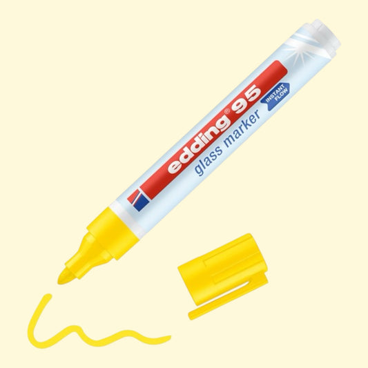 Edding 95 Glasmarker Orange, Fluoreszierend, Rundspitze 1,5–3 mm