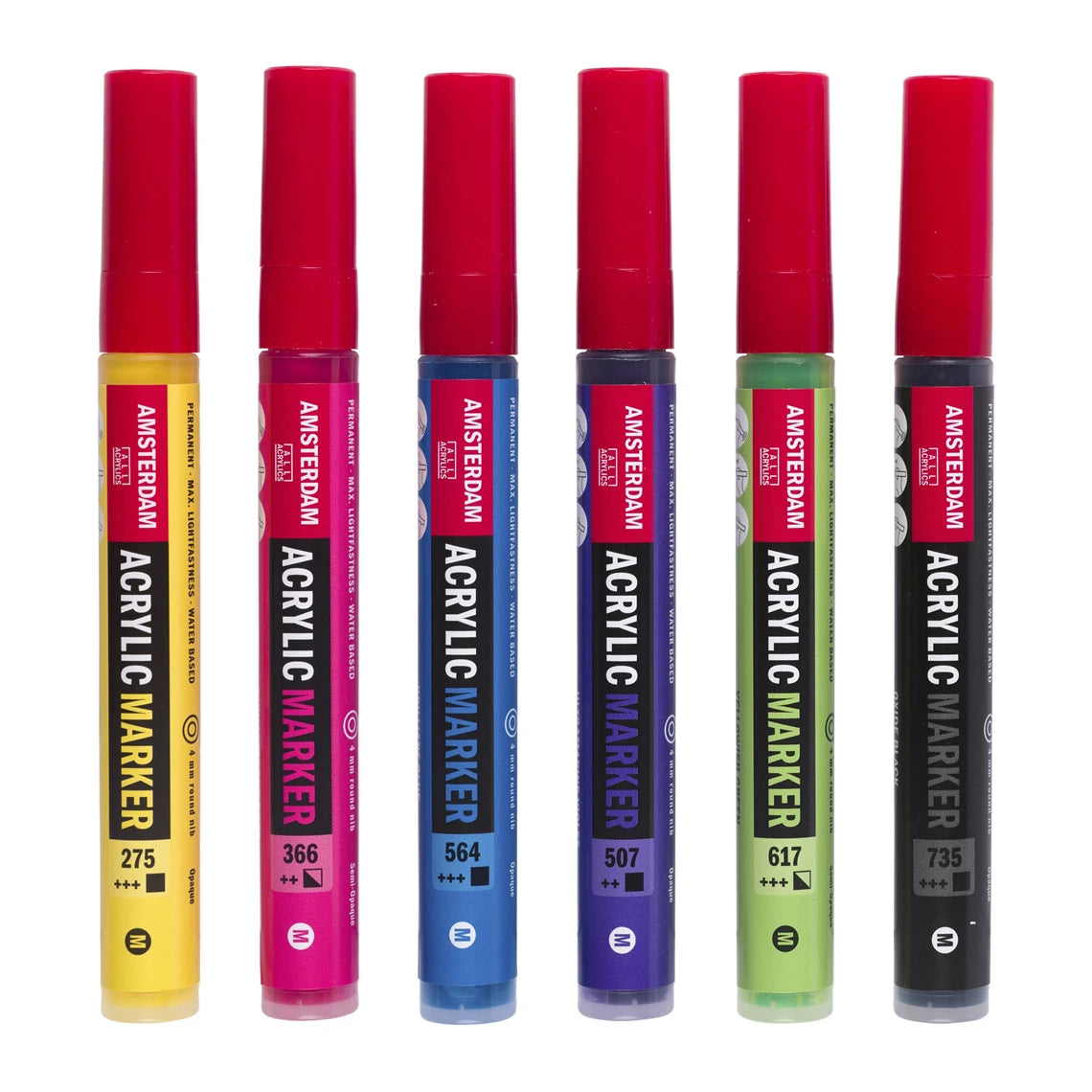 Amsterdam Acrylmarker Einsteigerset | 6 Farben