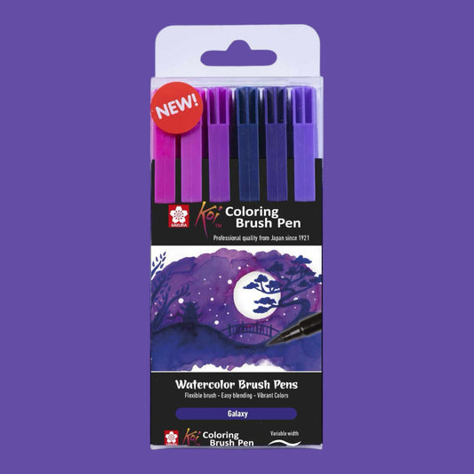 Koi Coloring Brush Pen Galaxy Set | 6 colors