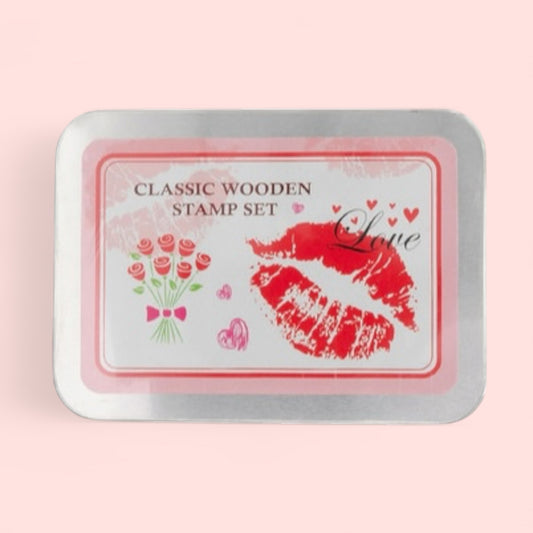 Classic Wooden Stamp Set – Holzstempel-Set mit klassischen Motiven