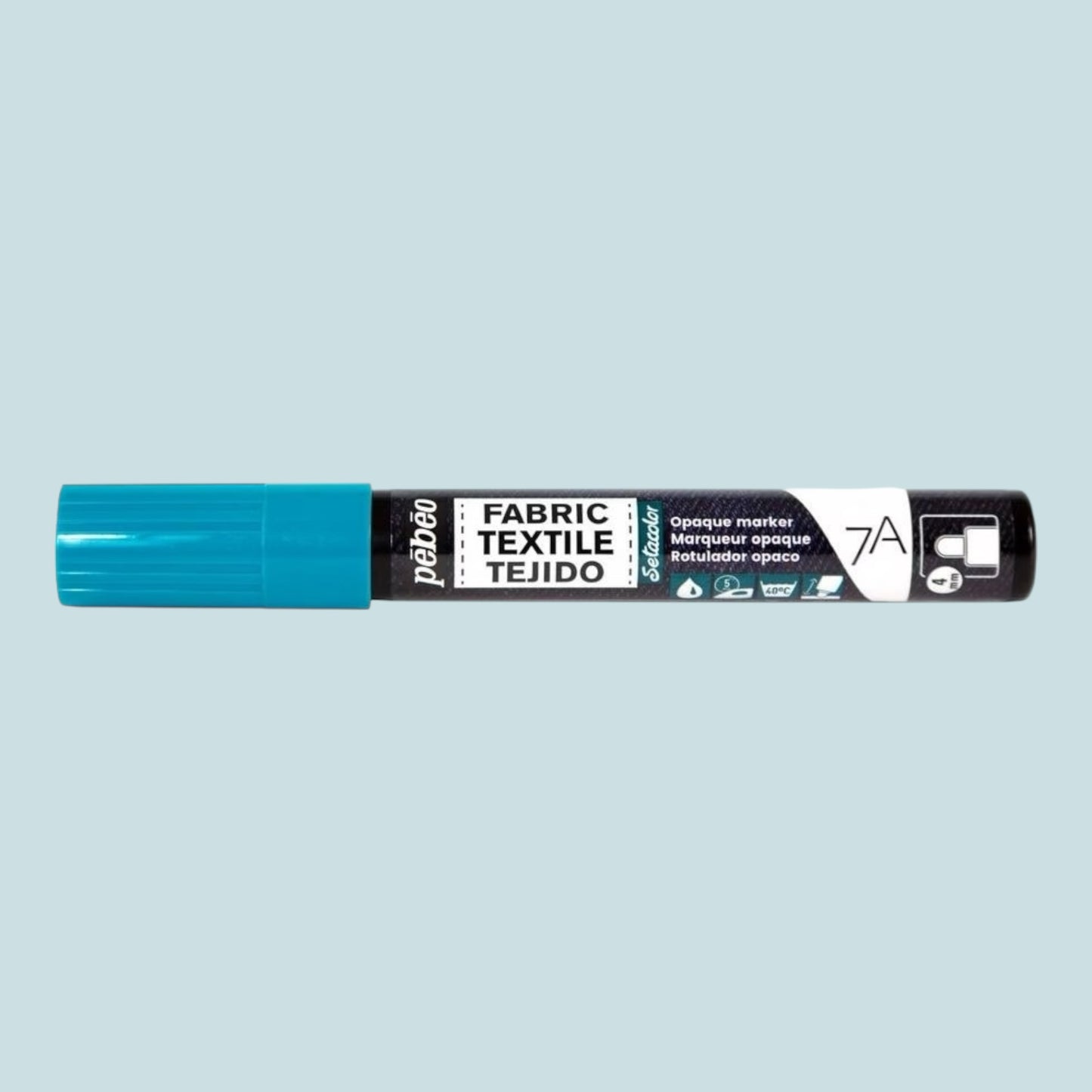 Pébéo Textil 7A Marker Opak – 4 mm Rundspitze , Smaragdgrün