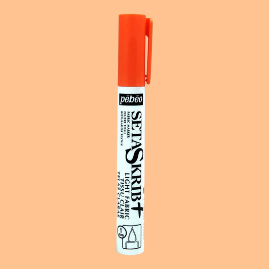 Pébéo SetaSkrib+ Stoffmalstift – Orange , für helle Stoffe