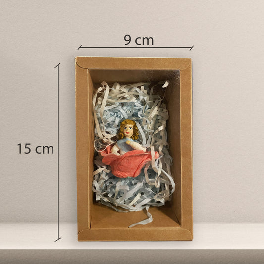 Weihnachtspuppe Däumelinchen in hellblau