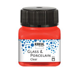 Kreul Glass & Porcelain Clear, Porzellan und Glasfarbe Transparent Kirschrot 16205