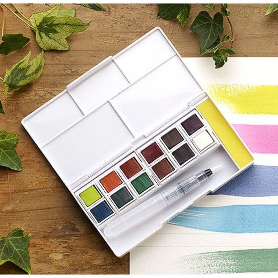 Derwent Inktense 12 Paint Pan Travel Set #2 Watercolor