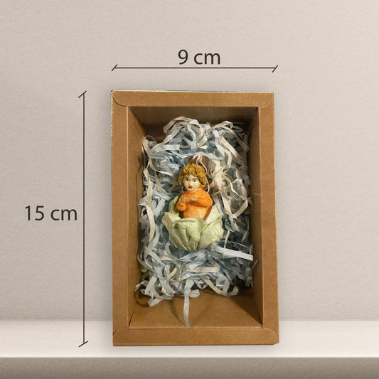 Weihnachtspuppe Däumelinchen in Orange