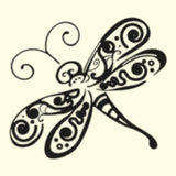 Glorex relief inlay butterfly round 60mm