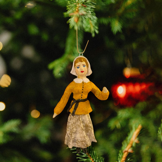 Weihnachtspuppe Frau im Bonnet