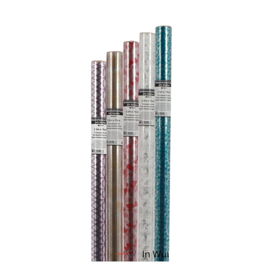 Transparente geschenkfolie Everyday, 2.5m x 70 cm