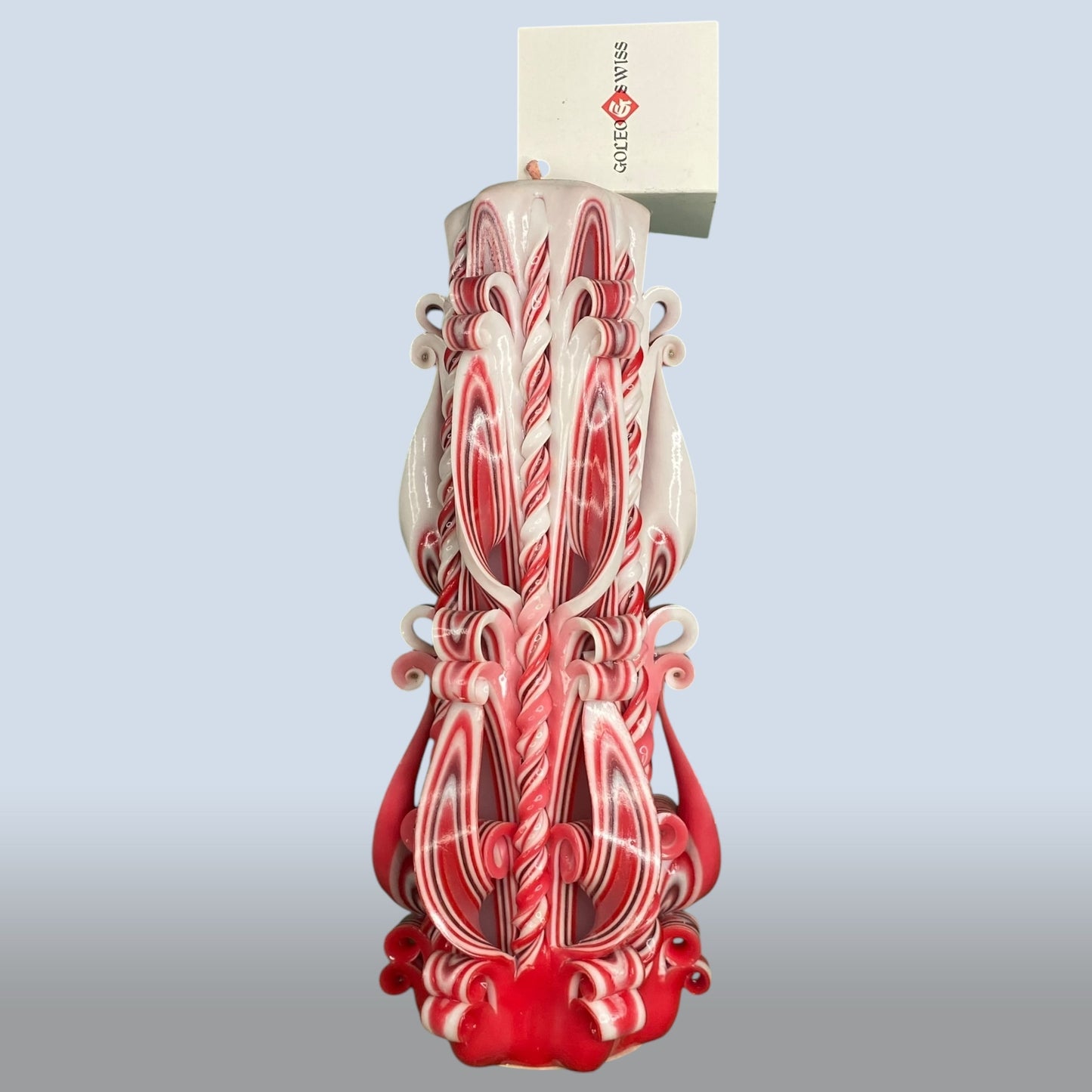 Geschnitzte Kerze Gross - Crimson Pearl