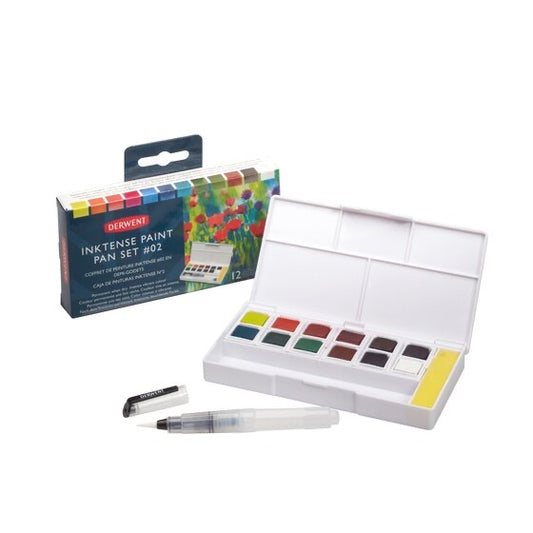 Derwent Inktense 12 Paint Pan Travel Set #2 Watercolor