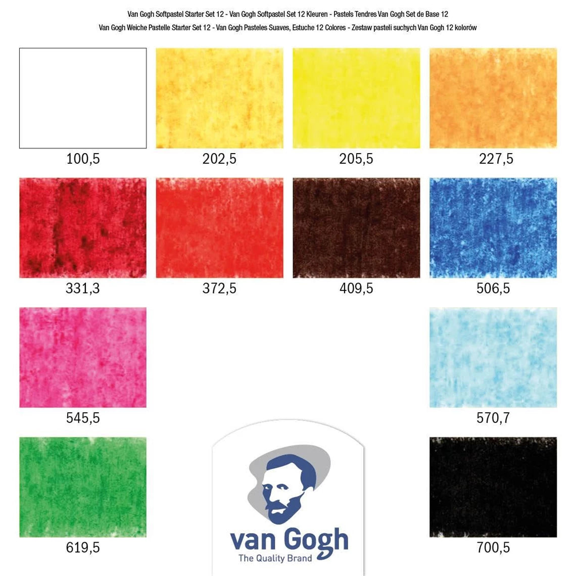 Van Gogh Starter Set Soft Pastel 12 Colors