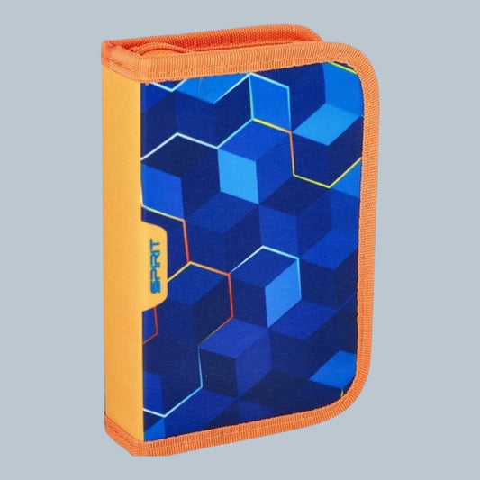 Schüler-Etui "ABS Blue Cube", 1-Zipp, 28-tlg.