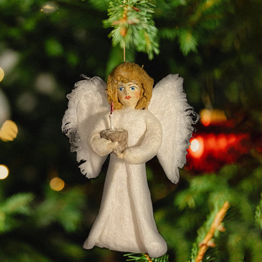 Weihnachtspuppe Engel mit Kerze