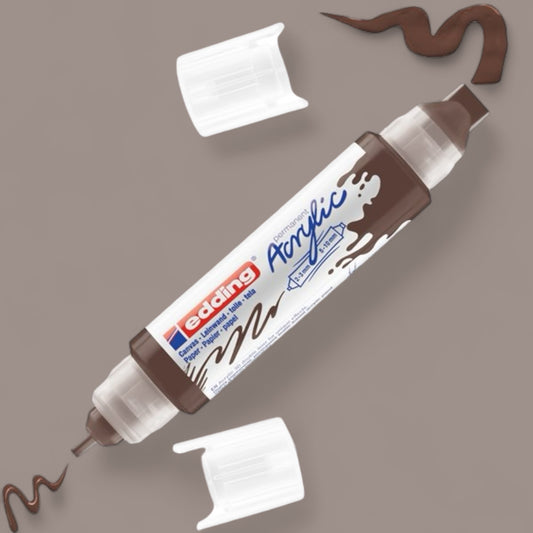 Edding 5400 Acryl 3D Double Liner schokoladenbraun 907 , Tubenspitze 2-3 mm . 5-10 mm