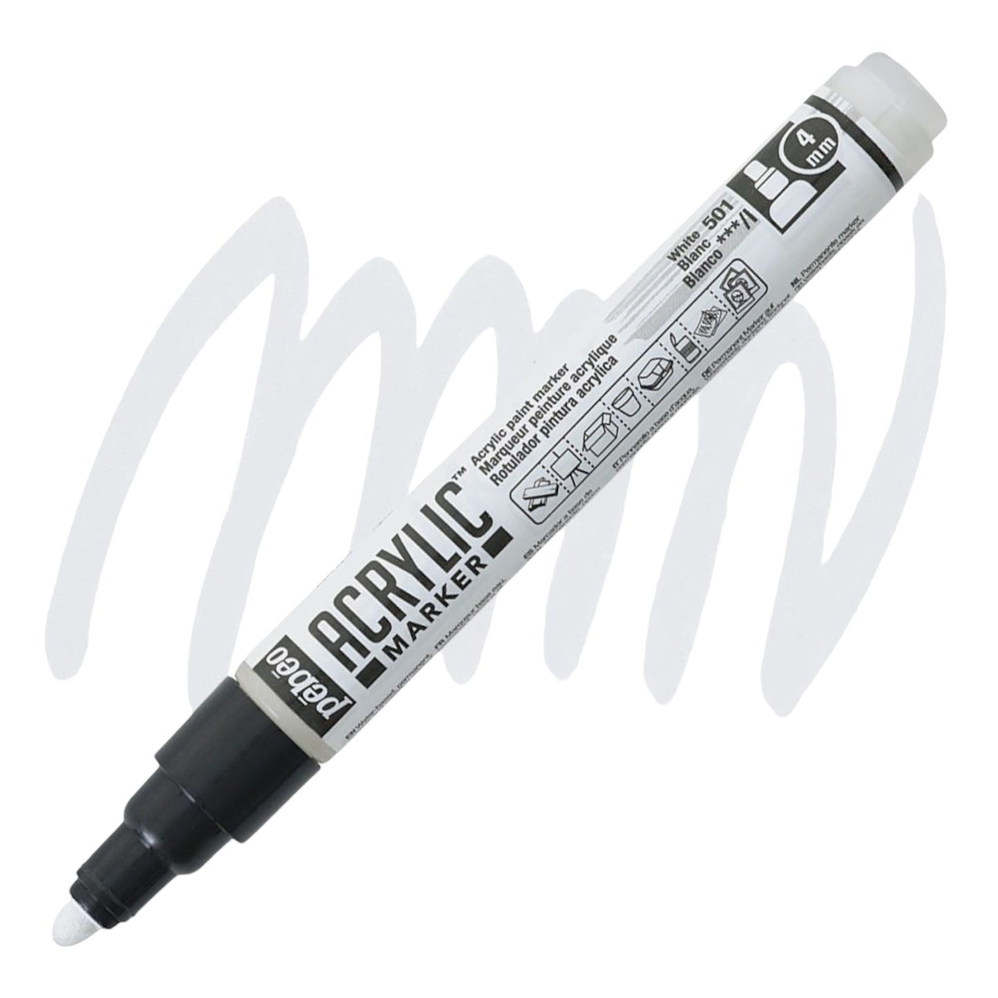 Pébéo Acrylic Marker – Precious Silver 56