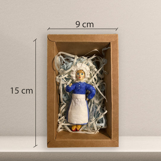 Weihnachtspuppe Frau mit Schürze