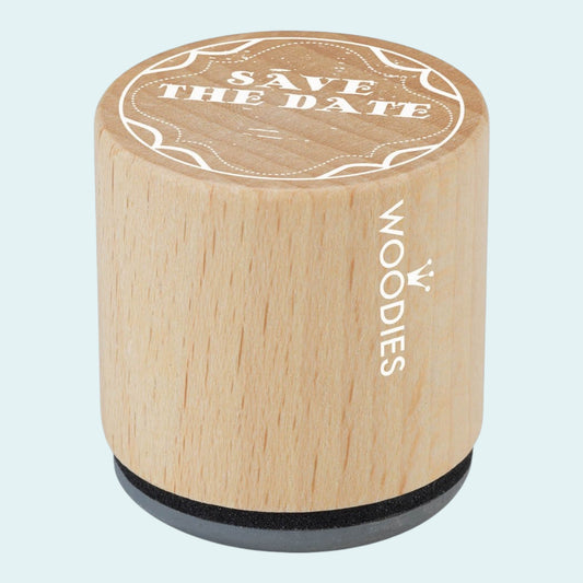 Woodies wooden stamp Save The Date Ø 3 cm