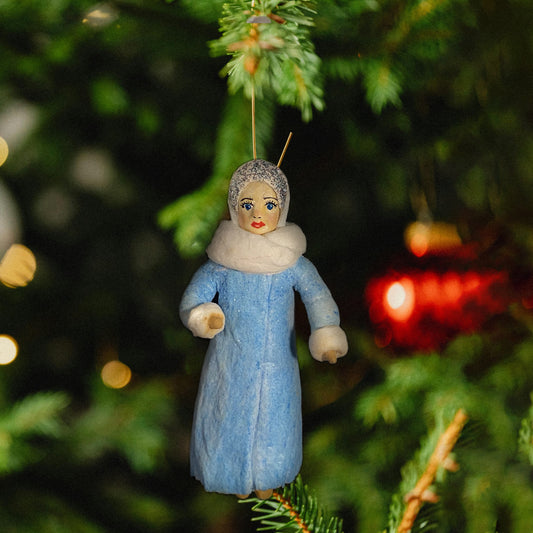 Weihnachtspuppe Schneemädchen