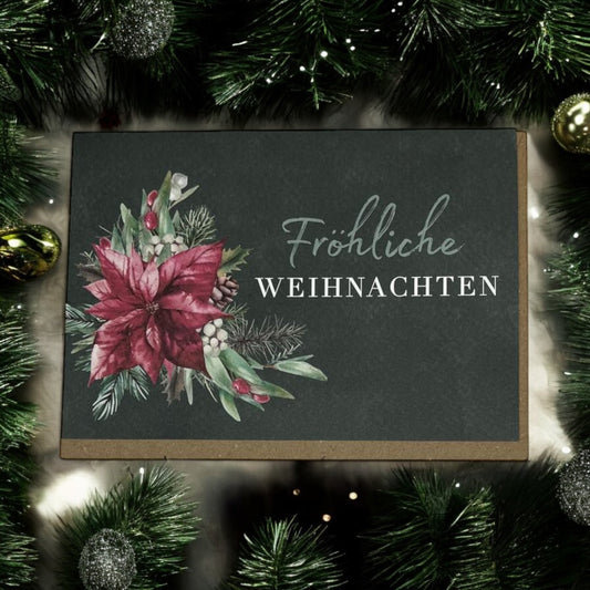 Postcard Frogs Christmas .