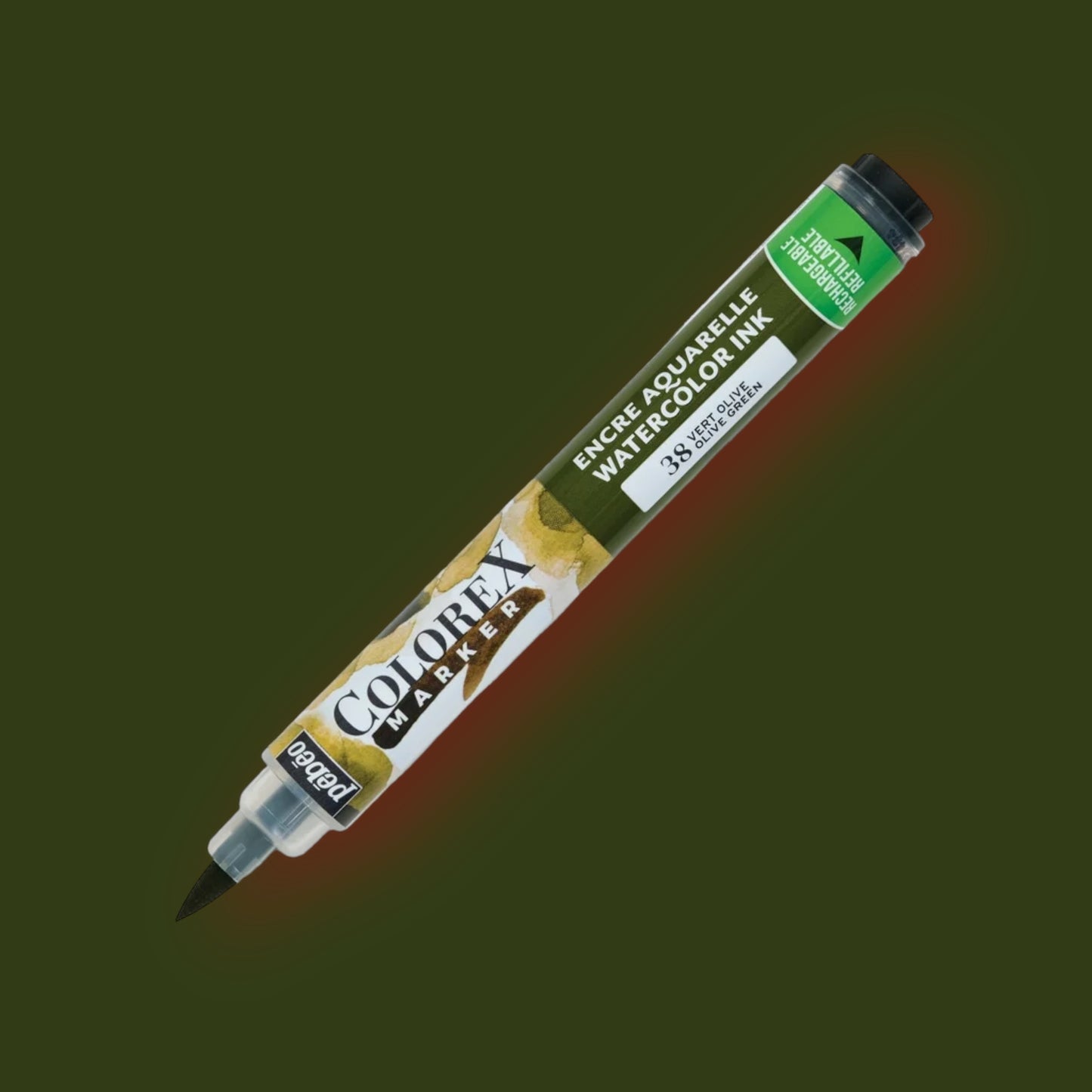 Pébéo Colorex Watercolor Ink Marker Olive Green 38