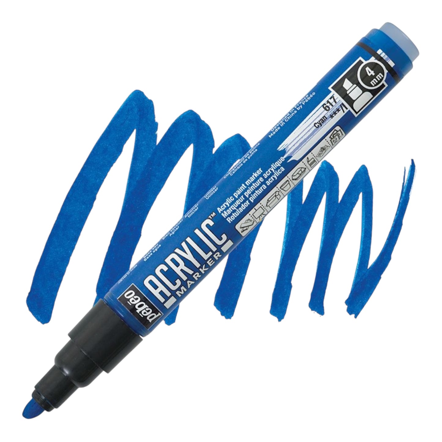 Pébéo Acrylic Marker PT Biseau 4mm Cyan 617