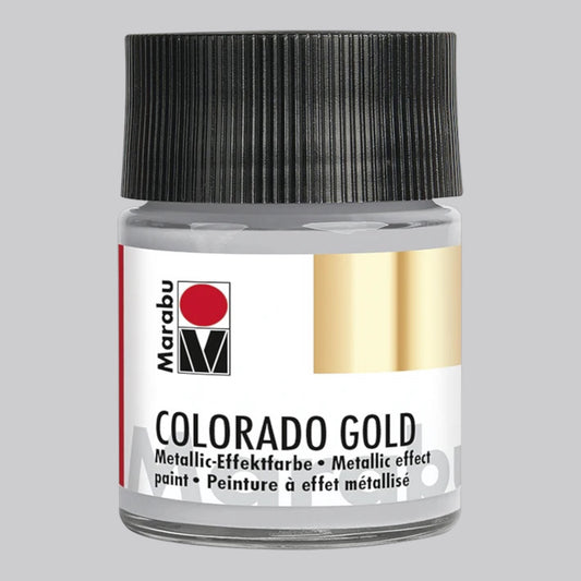 Marabu Colorado Gold Metallic-Effektfarbe , Platin 796