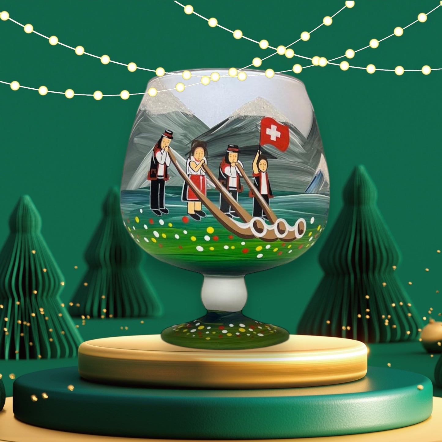 Tealight Holder Alphorn Music