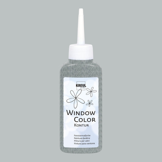 Kreul Window Color Konturenfarbe, 80 ml, Silber