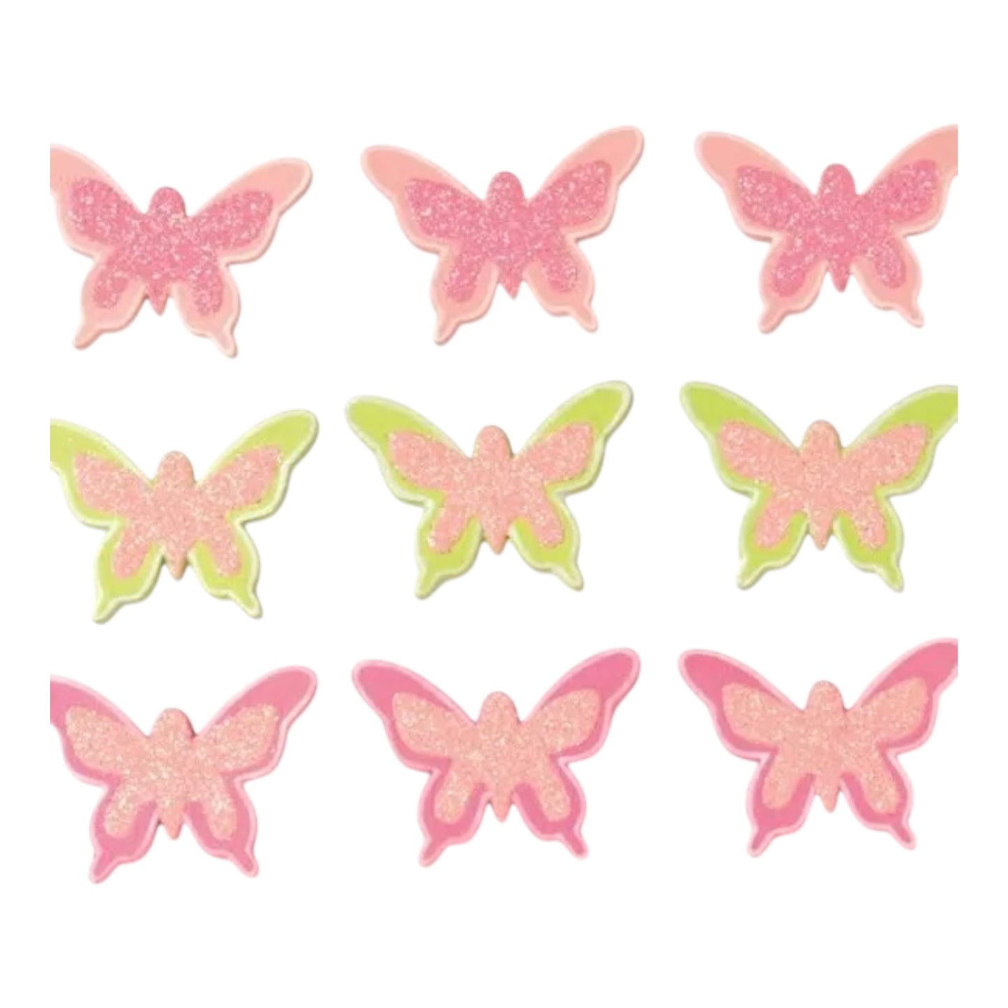 Glorex Streuteile Schmetterlinge, 9 Stück, ca. 3–5 cm, Sperrholz