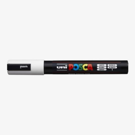 Uni Posca PC-5M Acrylic Marker 1.8-2.5mm White 1