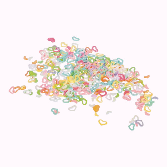 Rayher Paillettenstreuteile Herzchen, 4mm , 15g, bunt