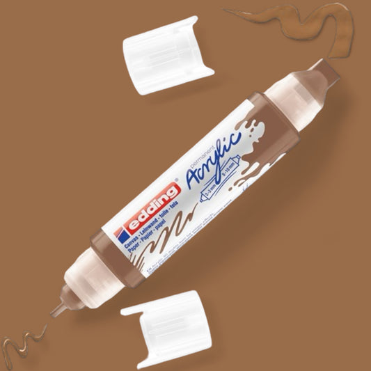 Edding 5400 Acryl 3D Double Liner haselnuss 919 , Tubenspitze 2-3 mm . 5-10 mm