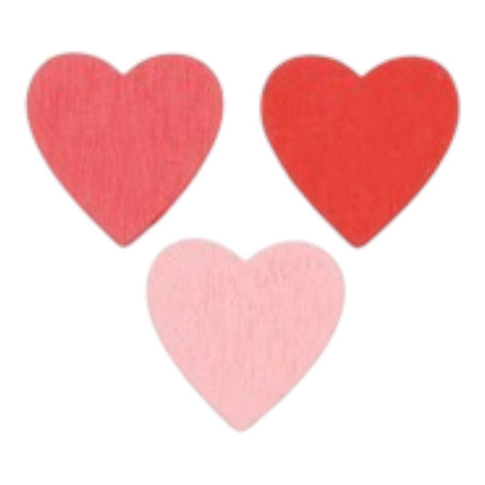 Glorex Herz-Streuteile Rot, 18 Stück, ca. 2 cm