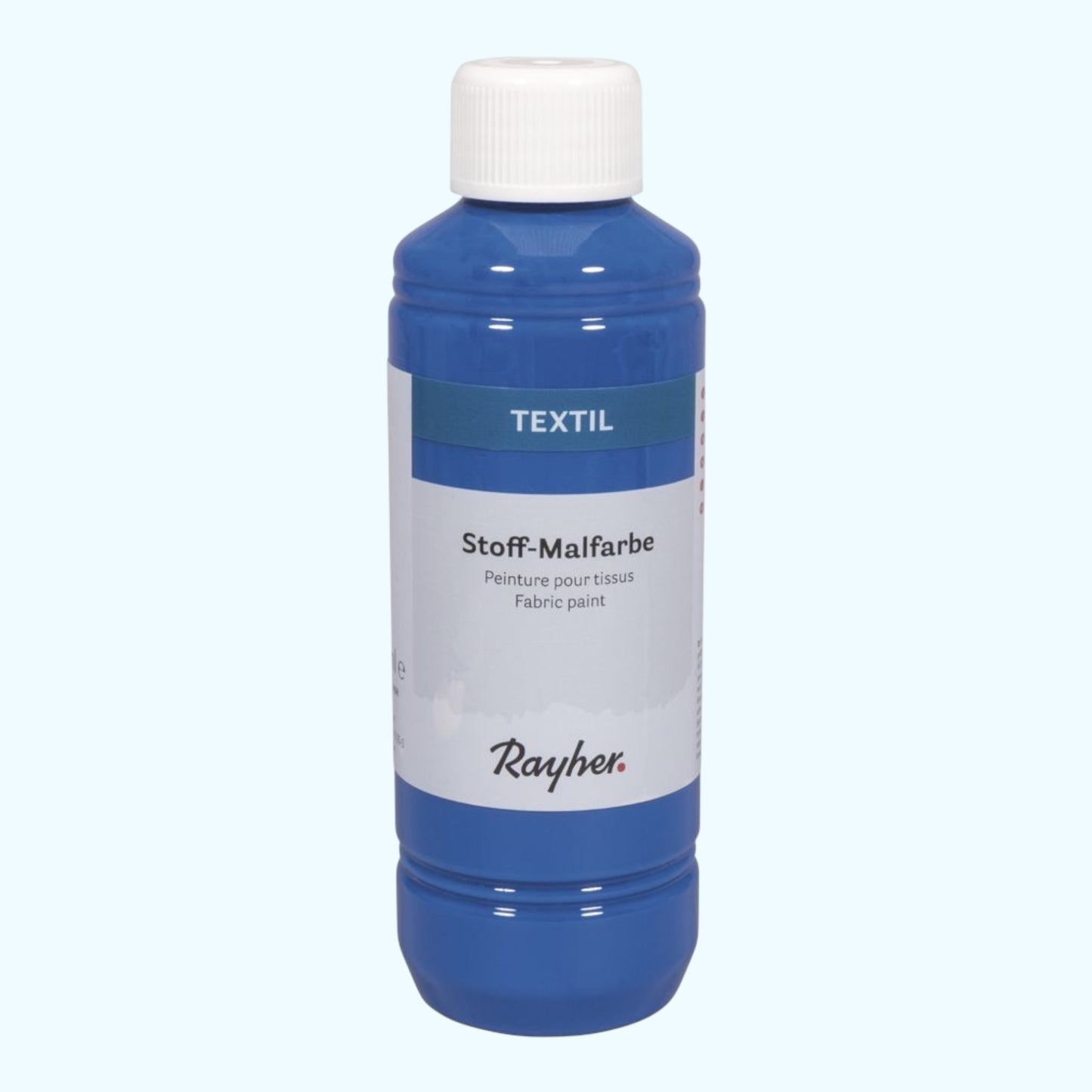 Rayher Textil Stoffmalfarbe, Azurblau, 250ml