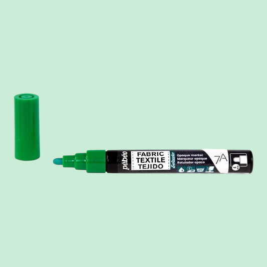 Pébéo Textil 7A Marker Opak – 4 mm Rundspitze , Grün
