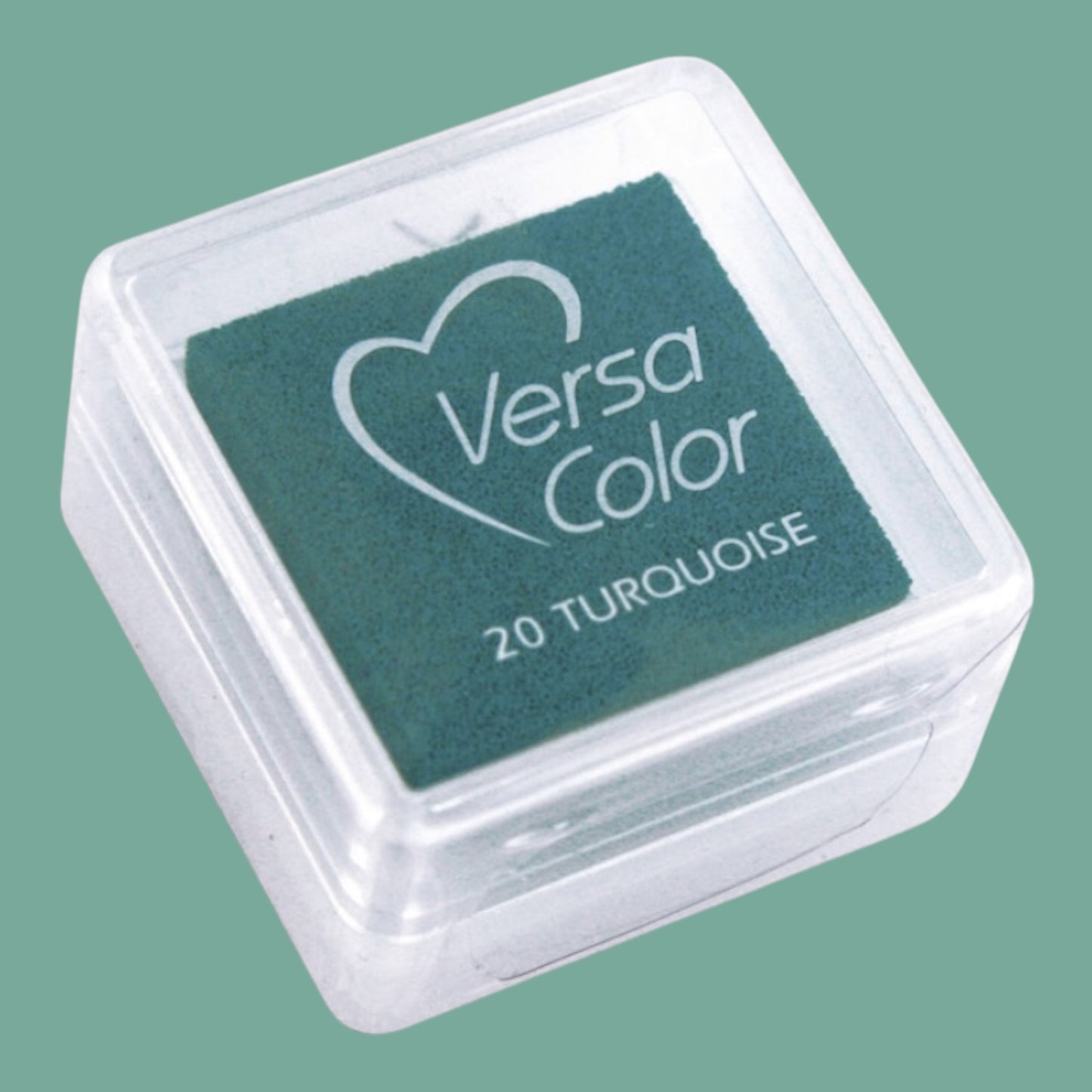 Rayher stamp pad Versacolor, 20 turquoise stamp area 2.5 x 2.5 cm
