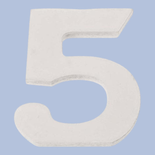 Glorex Zahl 5 MDF 5,5x0,9cm