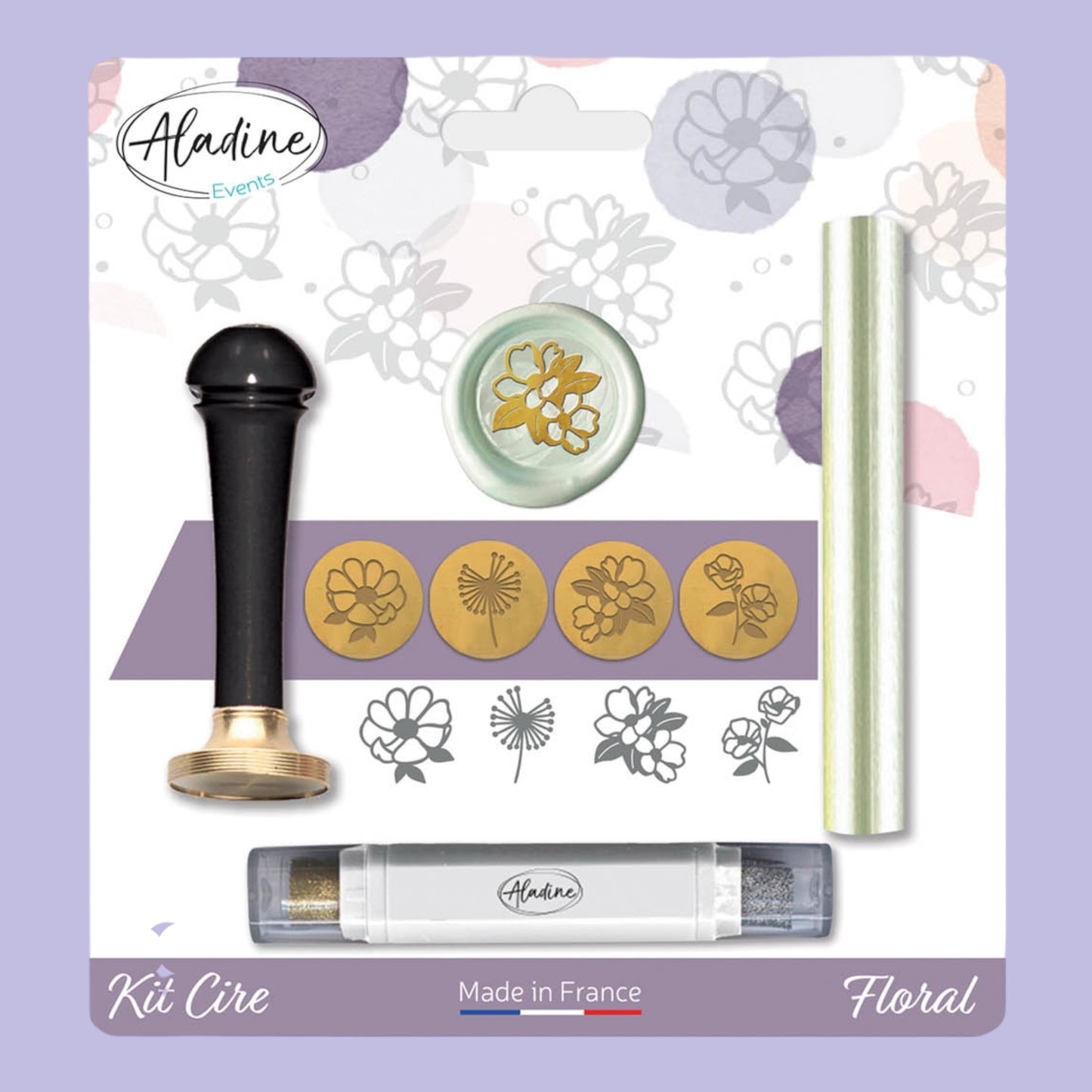 Aladine sealing wax set floral
